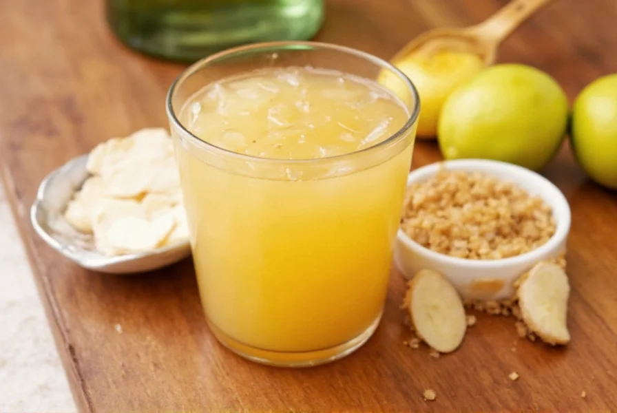 Bottles of homemade ginger syrup with various flavor variations