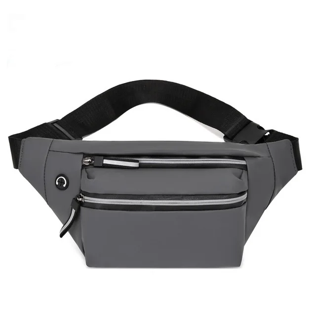 

Wholesale New casual crossbody bag gray waist bag waterproof fanny pack reflective belt bag