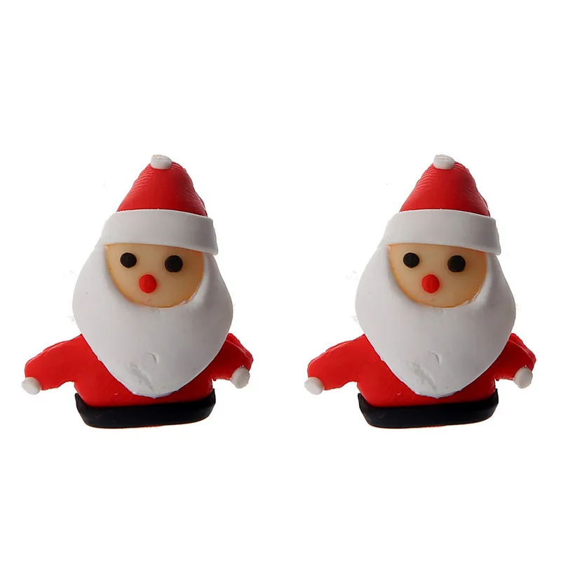 

Lotus new design Father Christmas polymer clay earrings stud earrings, Gold