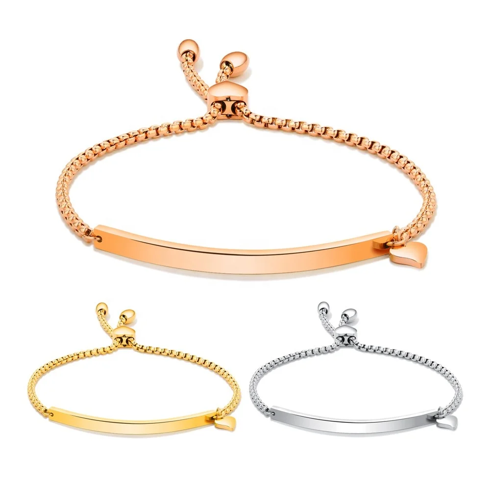 

Fashion Europe And American Adjustable Rose Gold Plated Girlish Charms Jewelry Rope Bracelet, Silver color, rose gold,gold, customized plated color