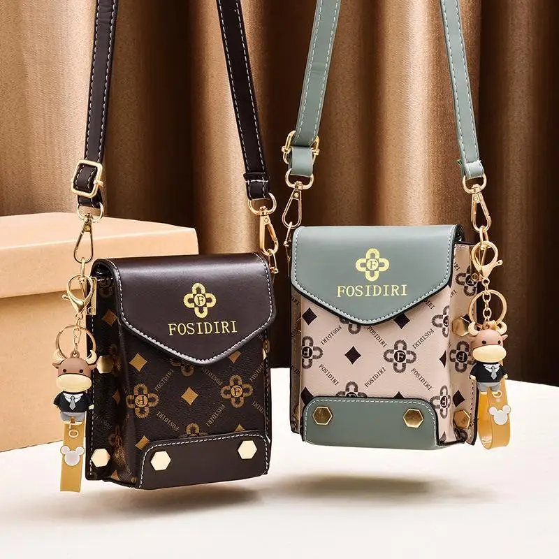 

Quality Flowers Pattern Mini Crossbody Phone Bag Custom Single Shoulder Women Mini Bag Purse Small Leather Bag/