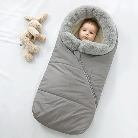 

2021 New Arrival Winter Warm Sleeping Bag For Babys Windproof Waterproof Baby Stroller Sleeping Bag Newborn, Red blue gray black