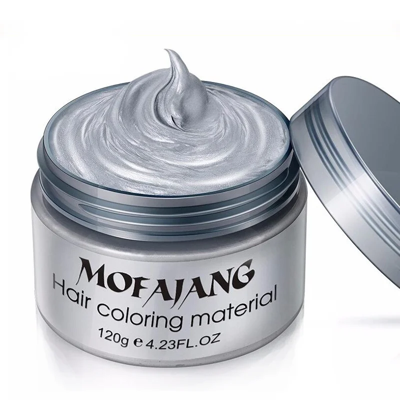 

MOFAJANG 9 Colors Hair Styling Pomade Temporary Disposable Mud Hair Color Wax