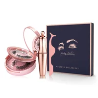 

Newest Magnetic eyelashes kit with 2 pairs magnetic eyelashes and magnetic eyeliner in a gift box