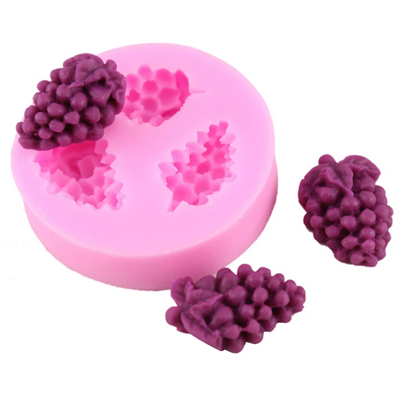 

3d Diy Chocolate Candy Cake Molds Grapes Shape Silicone Forms Cake Stencil Cooking Decorating Tools