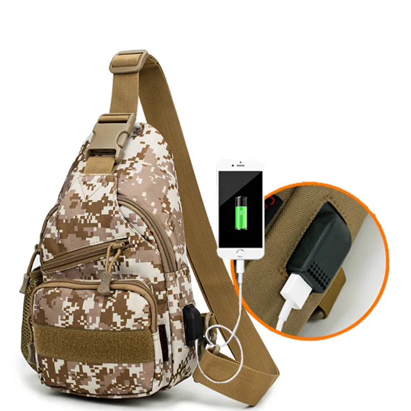 

Waterproof and wear-resistant chest bag men's single shoulder bag multipurpose bag leisure travel backpack USB rechargeable mess, 6 colors