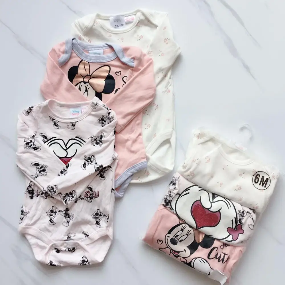 

Infant jumpsuit rompers cute cotton newborn baby rompers unisex printing baby clothing, White,pink