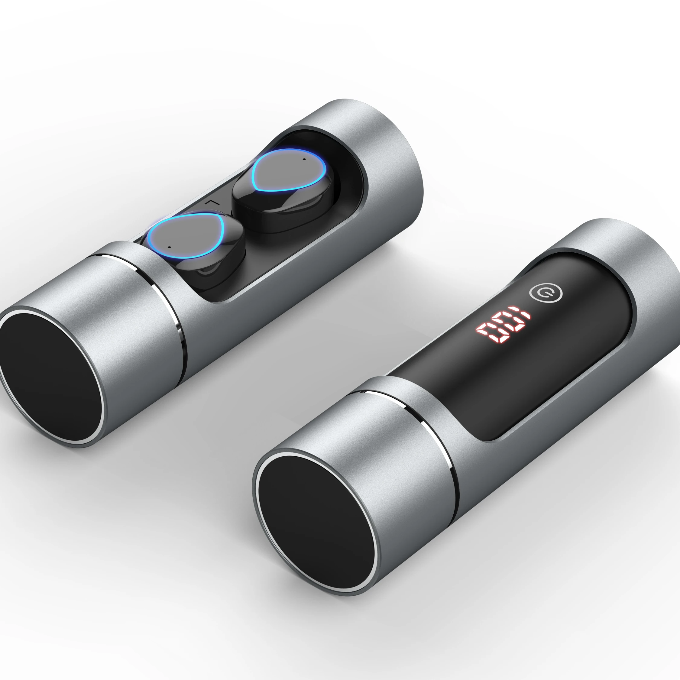 

2020 new model unique design with led light ture power display wireless earbuds bluetooth