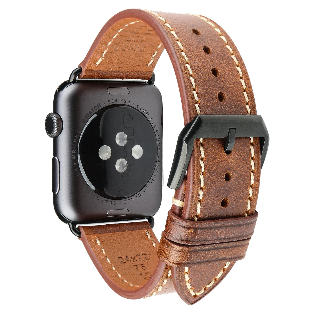 

Amazon Bestseller Distressed Vintage Leather Watch Strap for Apple Watch Band Leather 44mm 40mm iWatch Strap Band 1/2/3/4/5/6/SE