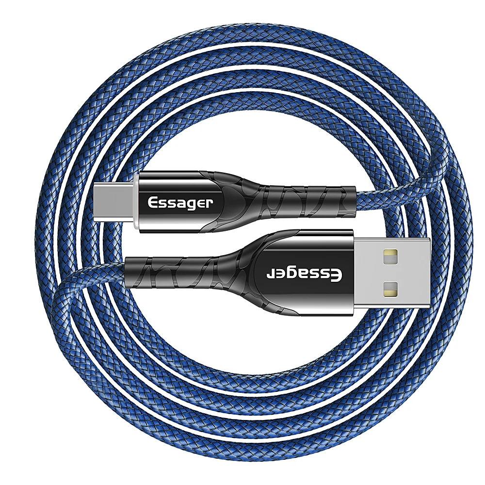 

Essager 2021 3A Data Cable Type-C 0.5M 1M 2M 3M Fast Charger Cable 0.5-3M Data Cable