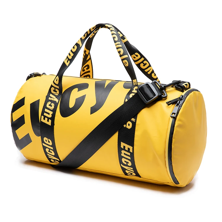 

Custom waterproof tarpaulin gym sports bag round barrel duffle bag, Custom color