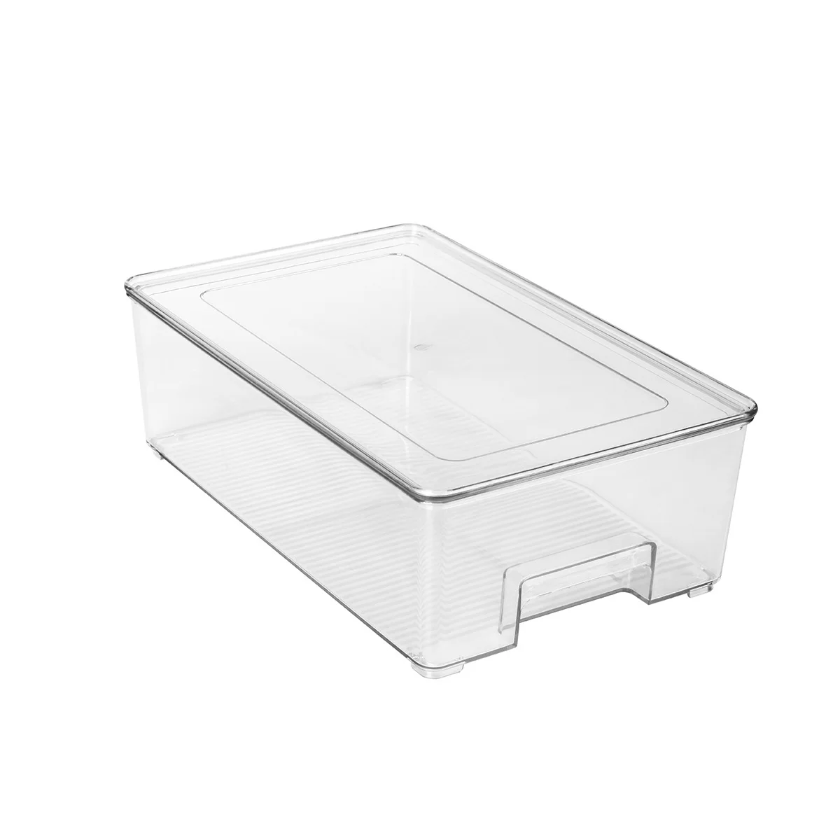 

Transparent Plastic Stackable Clear Fridge Food Storage Refrigerator Organizer Bin Drawer Box with Lid