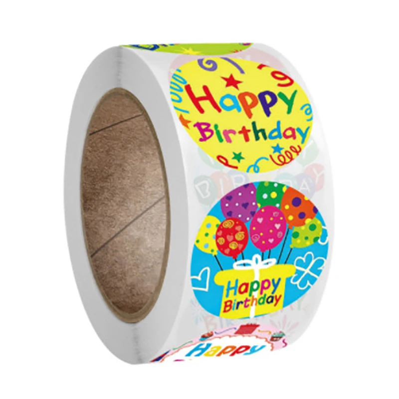 

38pcs/pack Happy Birthday Decorative Paper Sticker Diy Gift Scrapbooking Stamp Cute Label Stickers Self Adhesive Stickers