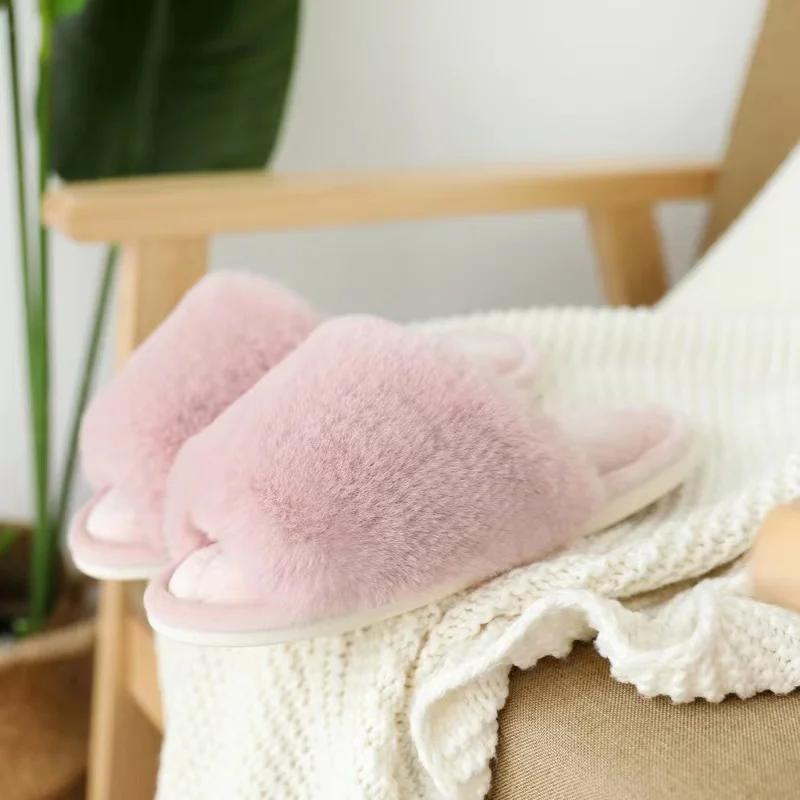 

Hot selling flat bottom Fashion Fur Slippers for women, Picture