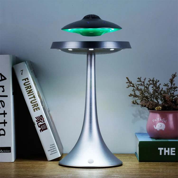 

Hoffman New Arrival Portable Led Table Light Wireless Magnetic Levitating Speaker UFO