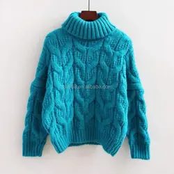 2020 Fancy ladies knit thick long sleeve pullover 