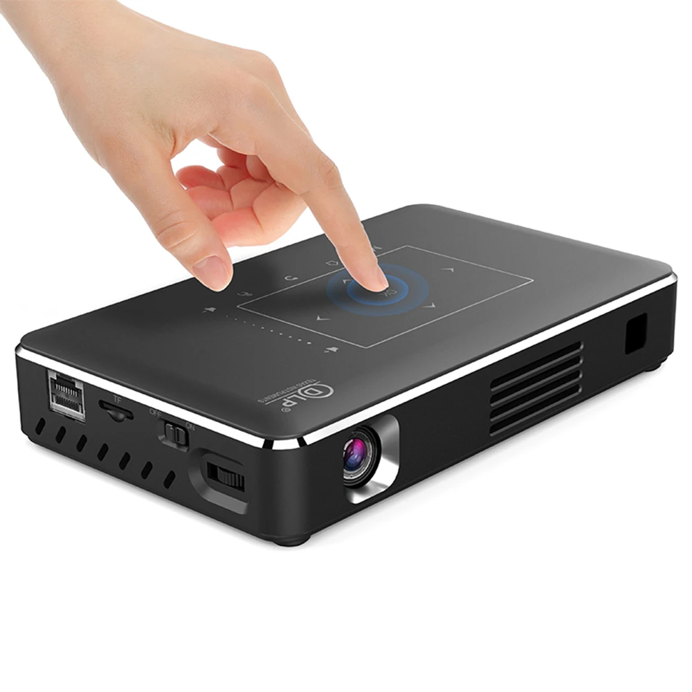 

Hot sales 4k mini projector Touch Key Smart support 3D DLP Android 9.0 Projector P09 II 2G+16G with HD-IN