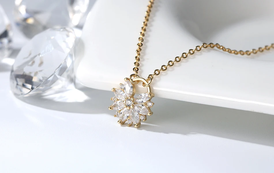 Rinntin Sn232 Women Korean Jewelry Wholesale Real 925 Silver Flower