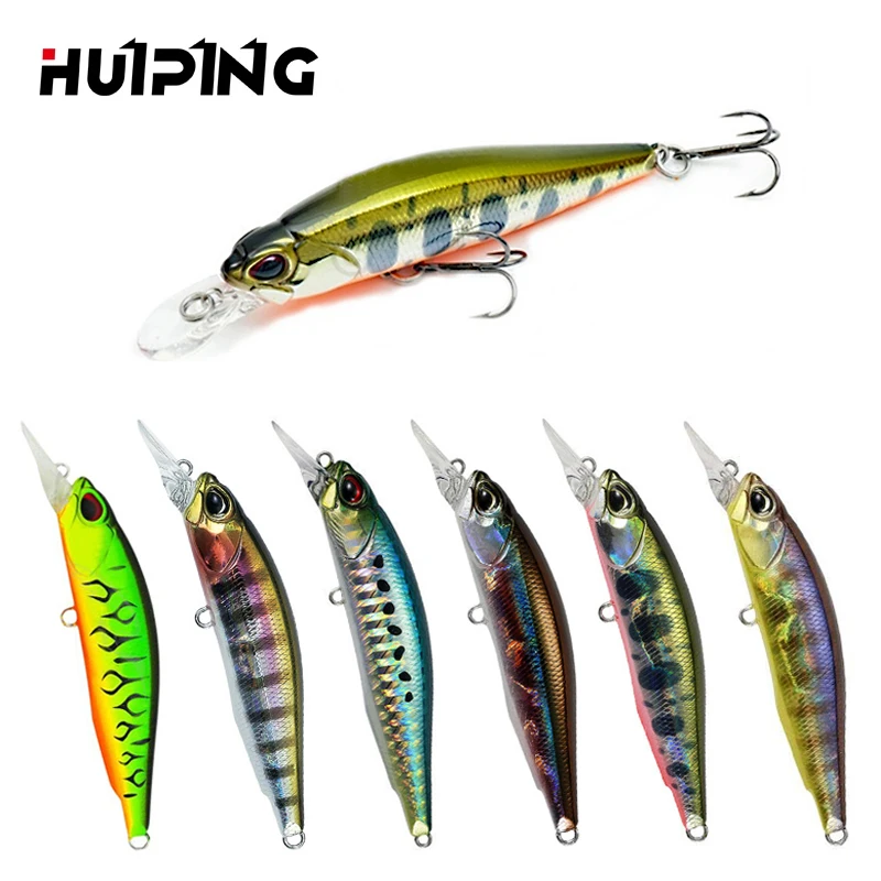 

HUIPING Hard Fishing Lures Wholesale 63mm 5g Suspending Minnow Artificial Baits Pesca Fishing Tackle 9063, 7 colors