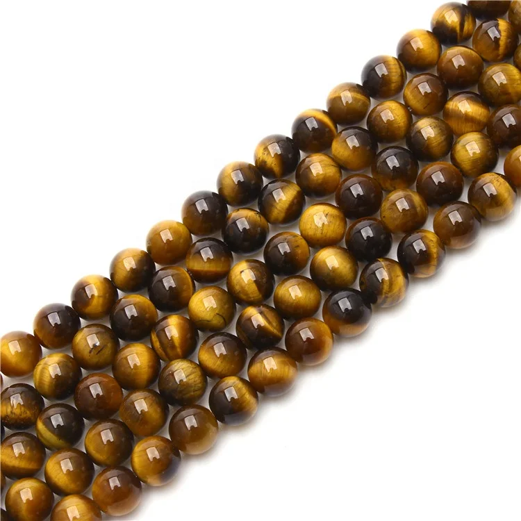 

AA Grade Wholesale High Quality Gemstone Round Smooth Yellow Tiger Eyes Beads, 100% natural color