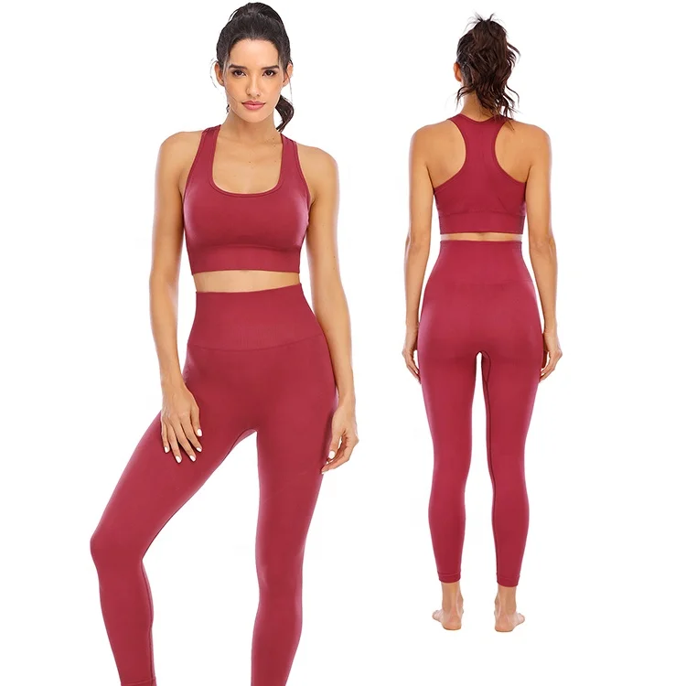 

Seamless Yoga Set Women Padded Sport Bra Fitness Leggings Gym Suit Female Sports Suits Workout Set Sport Wear Clothing, Multi colors