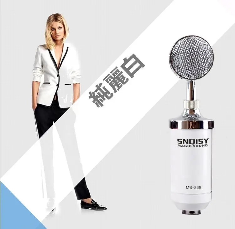 

Ecording professional studio condenser BM868 microphone for tube recording, Black pink blue white