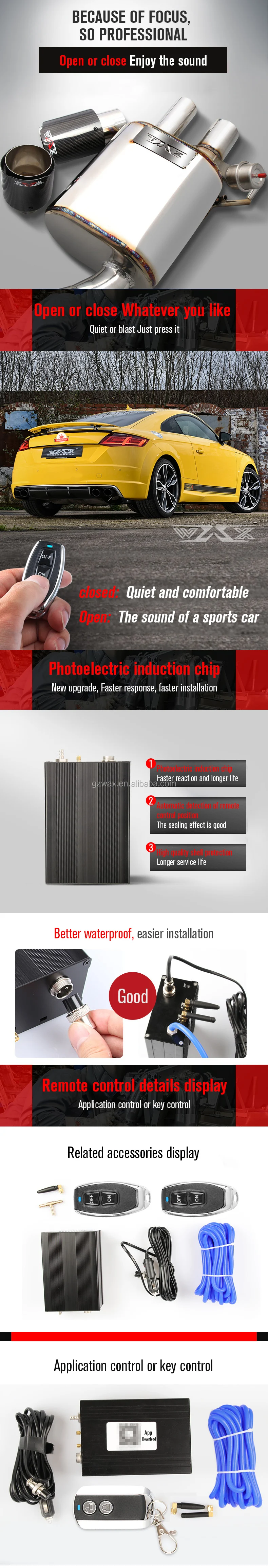 Stainless Steel Exhaust pipe For ADUI  TT TTRS 1999-2019 Cat-back Muffler Pipes with Low Noise Sport Car sound