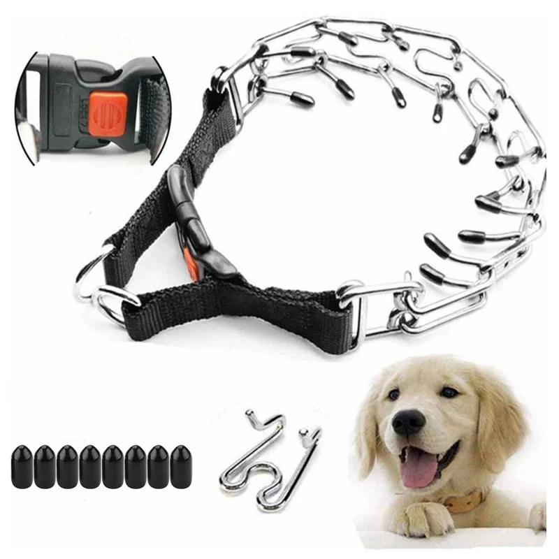 

Adjustable Pet Dog Prong Training Collar Metal Buckle Stainless Steel Training Dog Choke Necklace Collar For Dog