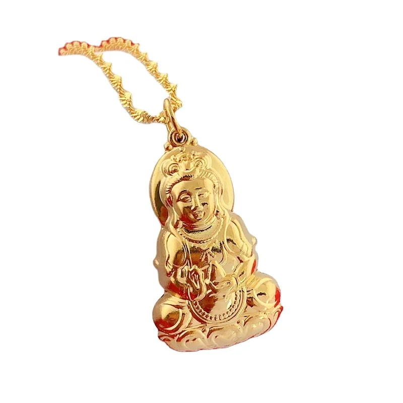 

Long-Lasting Color Sand Gold Guanyin Pendant Guanyin Buddha Gold Necklace Pendant Jewelry Vietnamese Gold Necklace