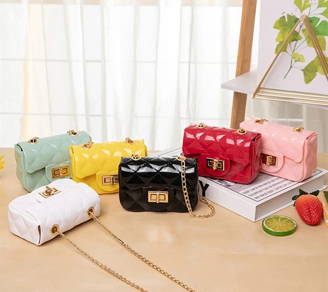 

2021 New Designer Clutch Purse Print Kids Mini Jelly Women Purses And Handbags Chain Cross Body Baby Purses