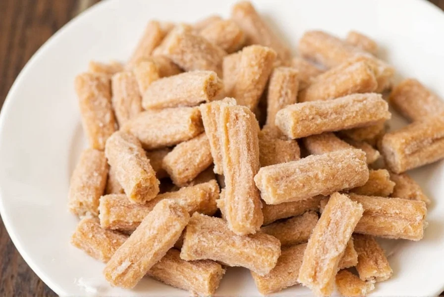 Homemade cinnamon candy cooling in greased baking pan before cutting