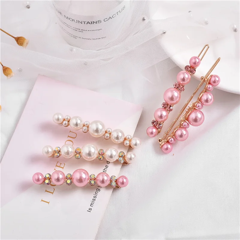 New Arrival Ins Fashion Hair Pins Decorative Jewelry Crystal Pearl Hair