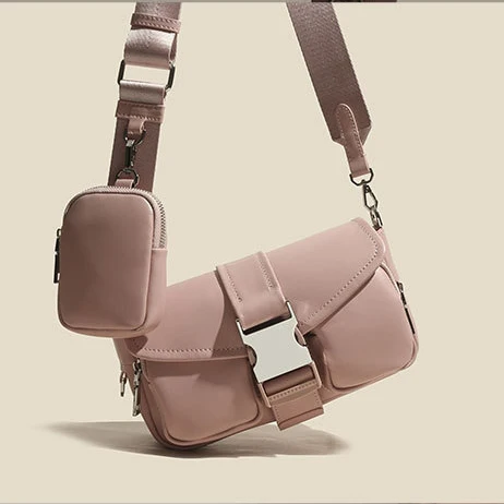 

French style deluxe 2 pair pocket breast bag under-arm chain bag cross-body for women