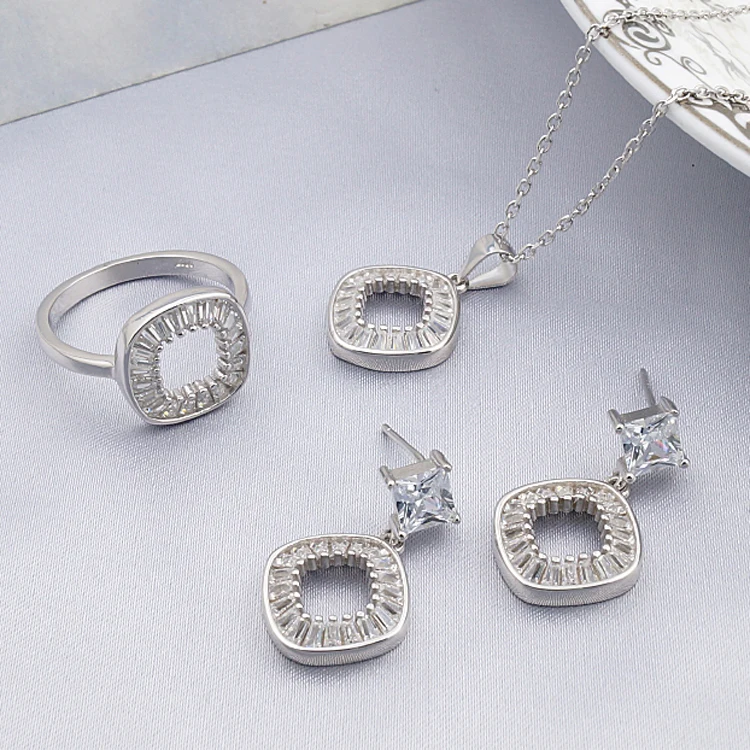 

SZZ-002 Vme silver jewelry sets shenzhen factory 925 sterling silver jewelry set