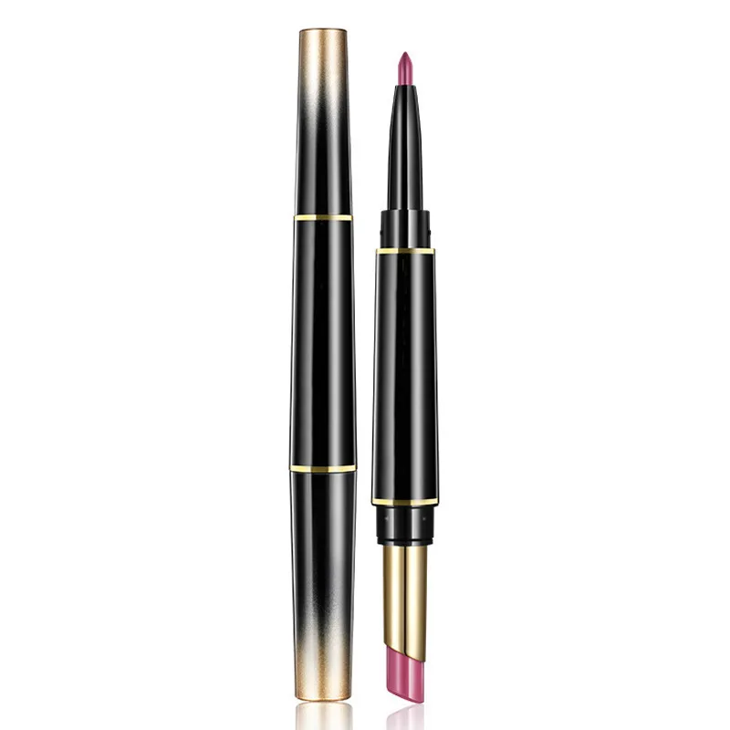 

Double head without makeup matte silky lip makeup pen waterproof lipstick line pen combination set 6 Colors, 12 colors