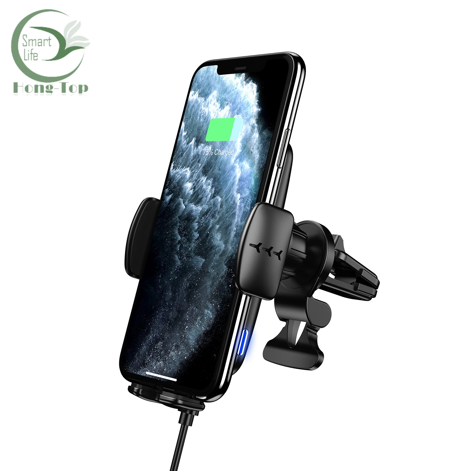 

Portable rotating car mobile phone stand holder 15w fast wireless chargers holder