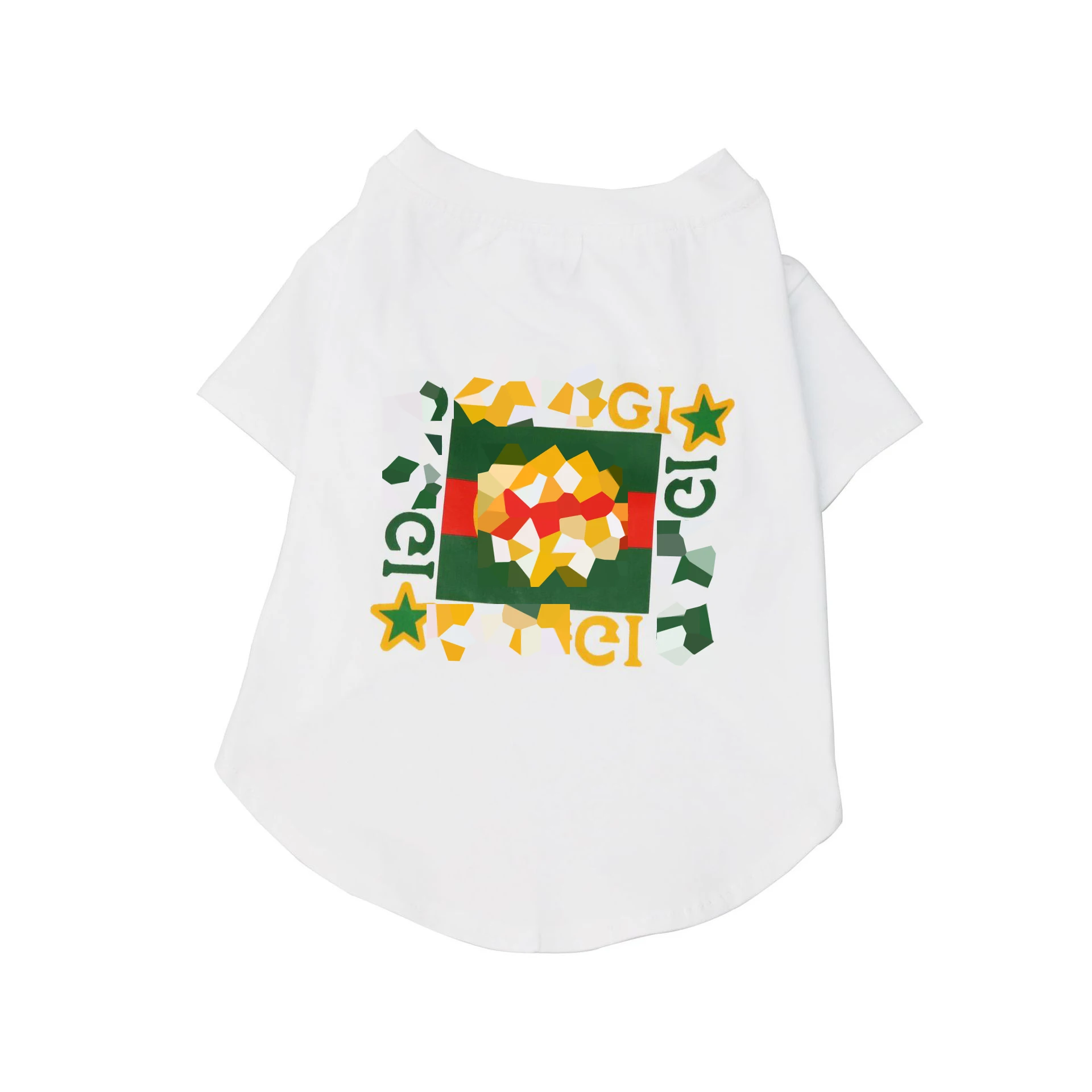 

Luxury and popular printed pet T-shirt summer cartoon designer dog clothes