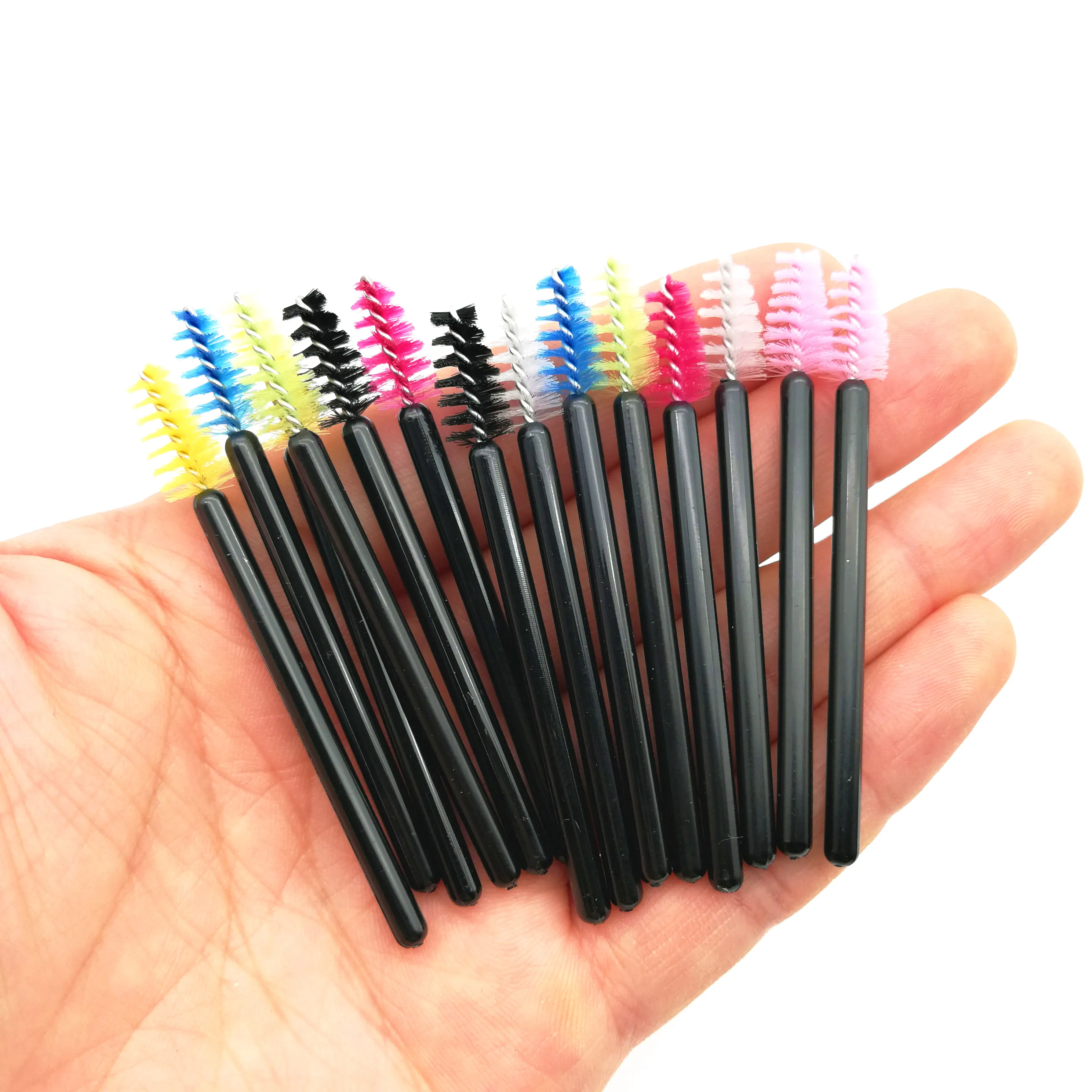 

Mini mascara wand brushes eyelash extension eye lash micro brush applicator spoolies, White,black, red, blue, purple, green etc