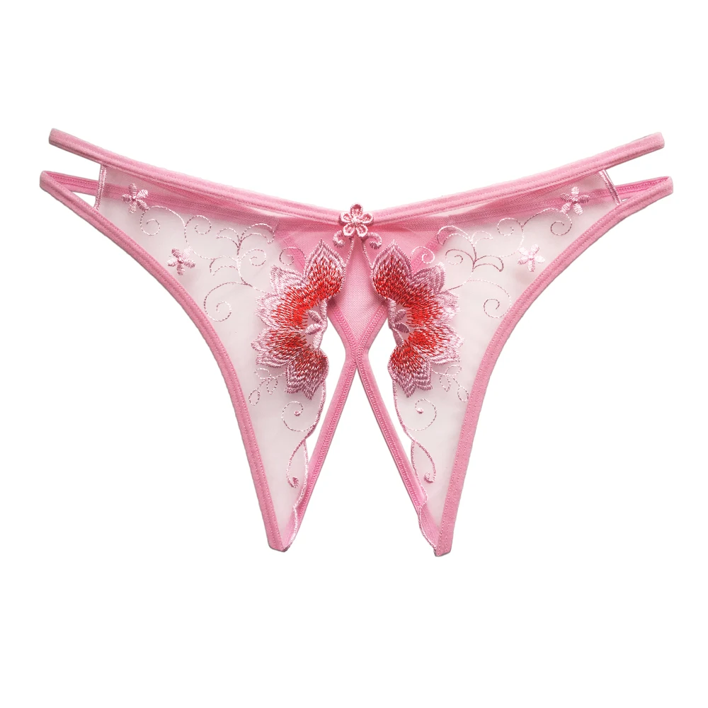 

Hot Sale Women Transparent Lace Thong G String For Ladies Hollow Out Temptation Panties, Picture shows