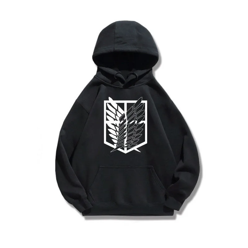 

Custom 100% cotton Logo bulk printing cotton anime clothes attack on titan crop top sweatshirt hoodies for men, Custom color