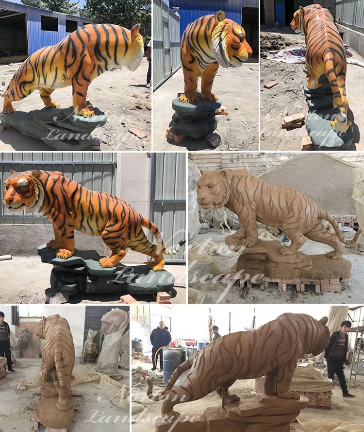 Animal Sculpture Tiger Statue Ntft001 Park Zoo Decoration Large Resin
