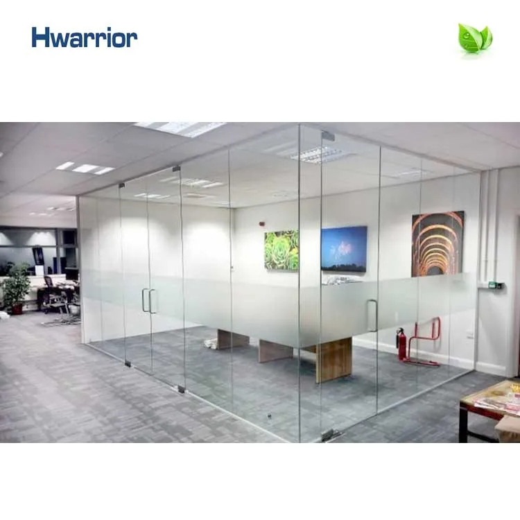 
2020 Hot selling customized sound proof safety aluminum tempered glass wall frameless partitions China factory direct sale 
