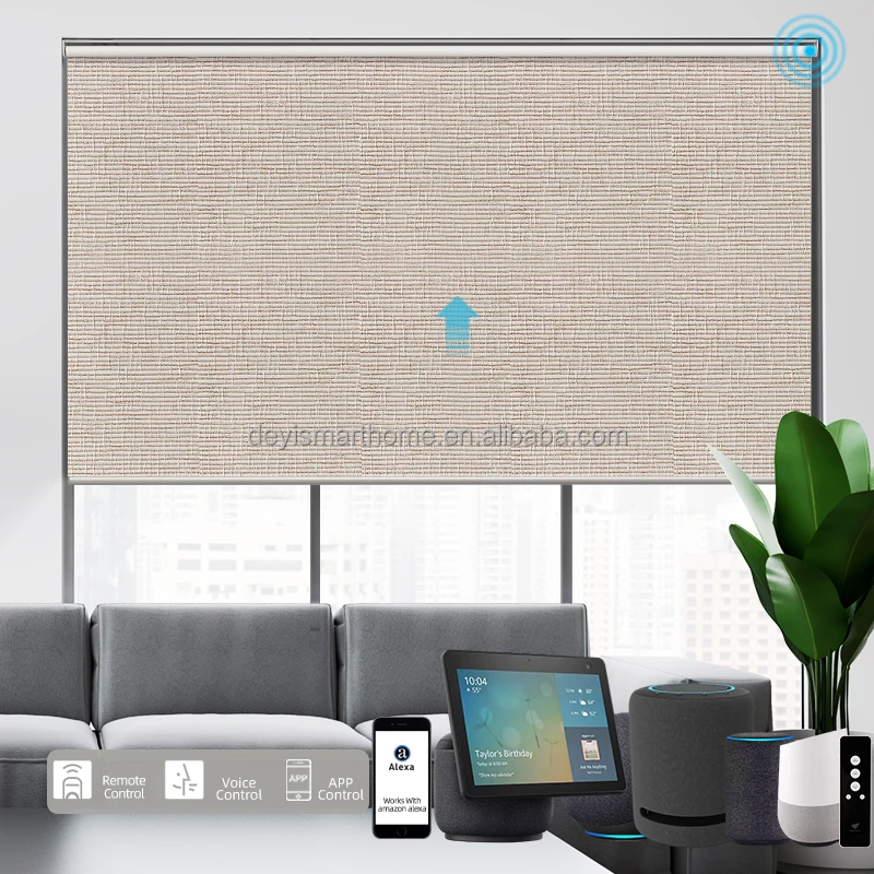 

Deyi Google Alexa Motorized Amazon Roller Motor Smart Blinds, Customized color