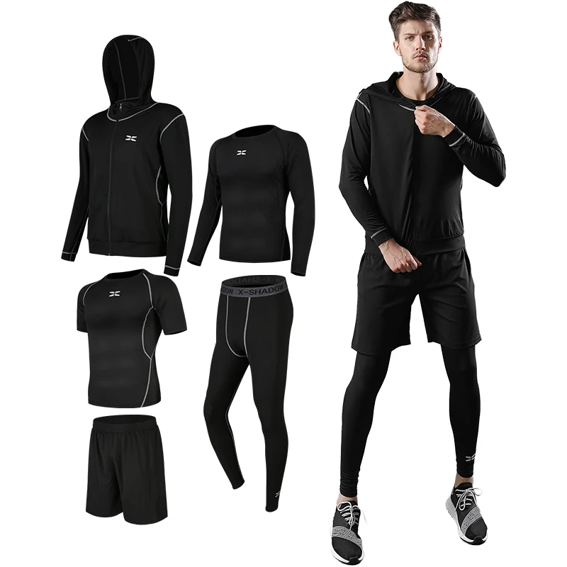 

[dont modify!!!]--hexi---Test---Men Sport Clothing Quick Dry Workout Set