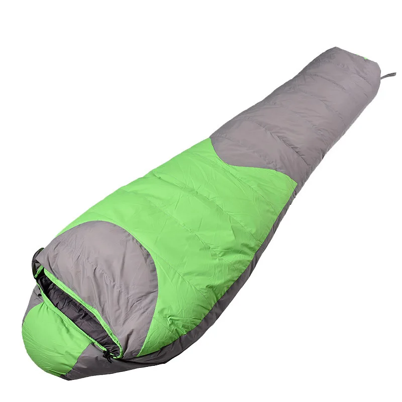 

Outdoor down sleeping bag autumn and winter stitching adult mummy sleeping bag outdoor duck down sleeping bag, The color is sent randomly