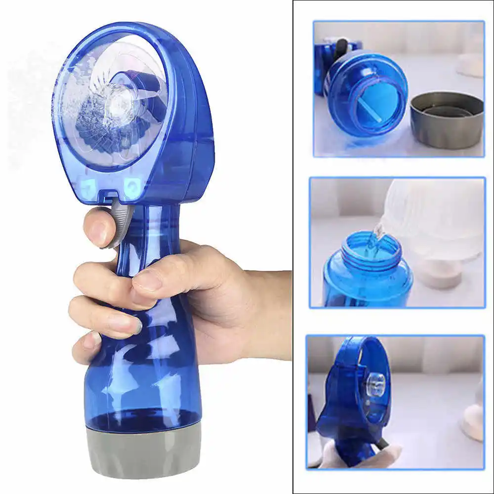 Handheld Battery Operated Water Misting Fan / Portable Travel Misting