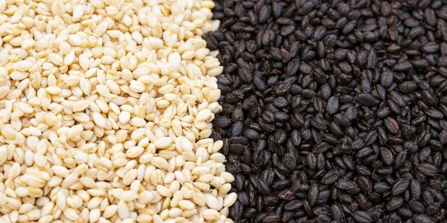 Black Sesame Seeds on Plate