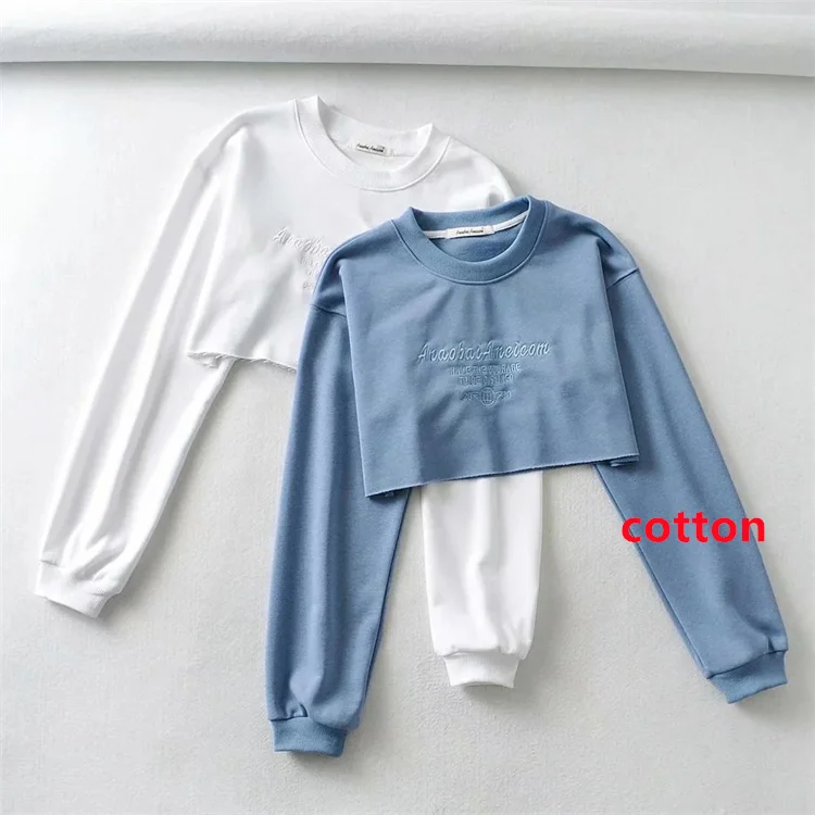 

Plus Size Female Casual Crop Top Long Sleeve Slim Fit Womans Hoodies Woman Cotton Polyester Organic Boxy Cropped Hoodie, Picture shows