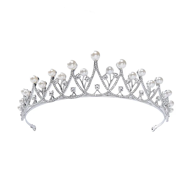 Bridal Pageant Rhinestone Crystal Pearl Prom Wedding Crown Tiara 9397 