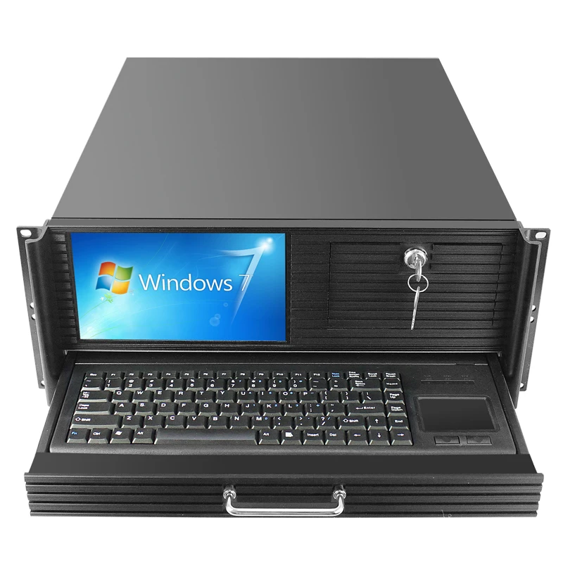 

19" Industrial Server Cases 4U 19 inch Rack Mount server Chassis with LCD and Keyboard